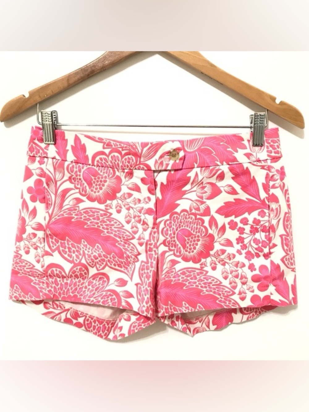 J Crew Pink Textured Floral Shorts